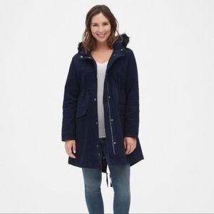 GAP Maternity Satin Lined Parka Jacket - Size M